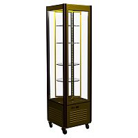 Витрина кондитерская Полюс D4 VM 400-2 (R400Cвр Люкс коричнево-золотой, 1/2, INOX)