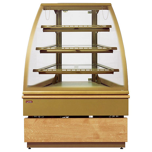 Витрина нейтральная угловая UNIS Georgia III, gold