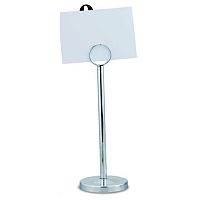 Держатель для ценников и табличек 22 см. нерж. на подставке MGSteel /1/120/