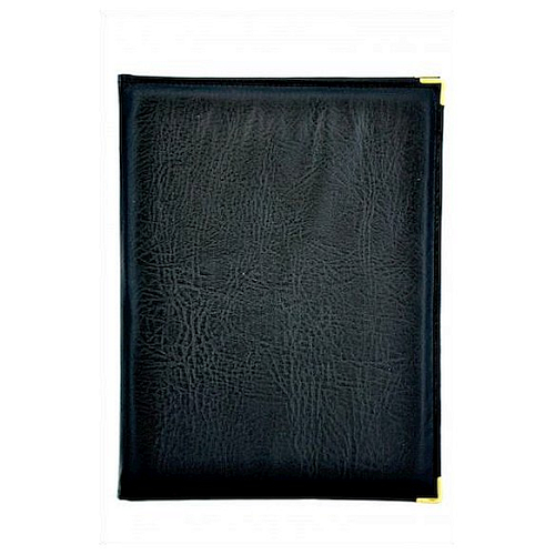Папка-меню 32,5*24 кож.зам.-шелк черная съемные файлы