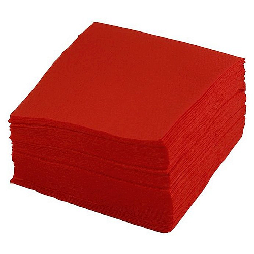 Салфетки 24*24см красные 1-сл 400лист/уп /18/