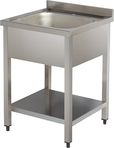 Ванна моечная с бортом VIATTO VA-DSA145 600х700х850 мм нерж.