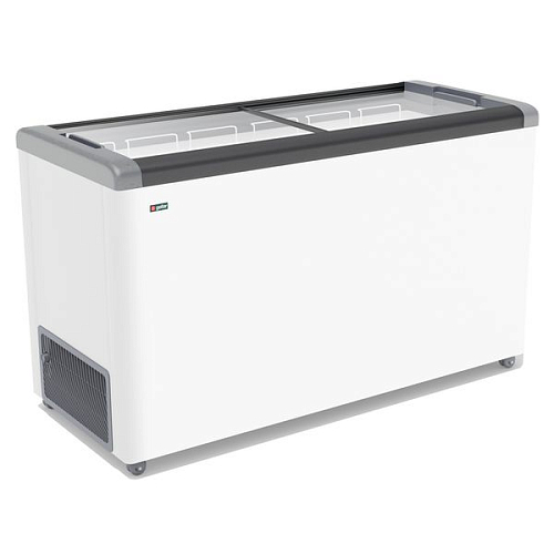 Ларь морозильный FROSTOR F 500 C (прямое стекло, серый)