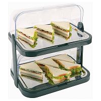 Этажерка для сервировки 2 яруса 44*32 см h=44 см охлажд. с крышкой Roll-Top черная APS