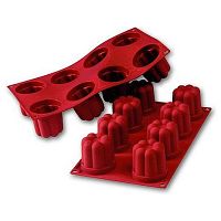 Форма силиконовая для заморозки и выпечки "Цветы" 8 порц. d=57 h=57 мм. /1/