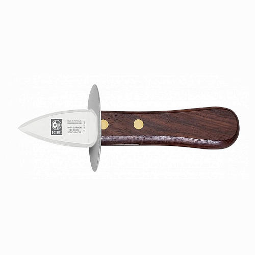 Нож для устриц и колки льда 50/155 мм. с ограничителем, ручка дерево Icel /1/6/