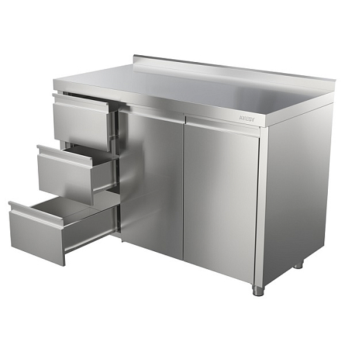 Стол Atesy СТ-С-1-1500.600-02-Р-3Л (СТ-3/1500/600 с ящиками)