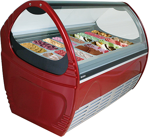 Витрина для мягкого мороженого UGUR UDR 18 FATIH (цветной закругл.корпус)