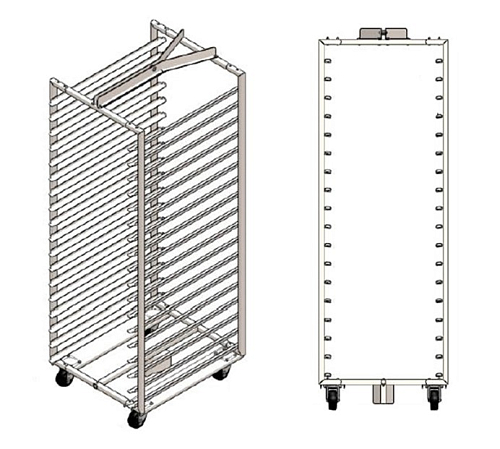 Стеллаж загрузочный WLBake для печей ротационных ROTOR Slim Smart/PRO (400х600)