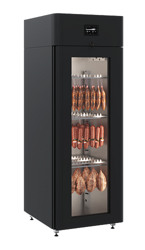 Шкаф холодильный Polair CS107 Salami blaсk, стеклянная дверь