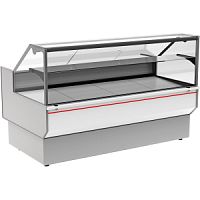 Витрина холодильная Полюс GC95 SM 1,8-1 (ВХС-1,8 Carboma GC95) (0011-9003 боковины серые,декор белый)