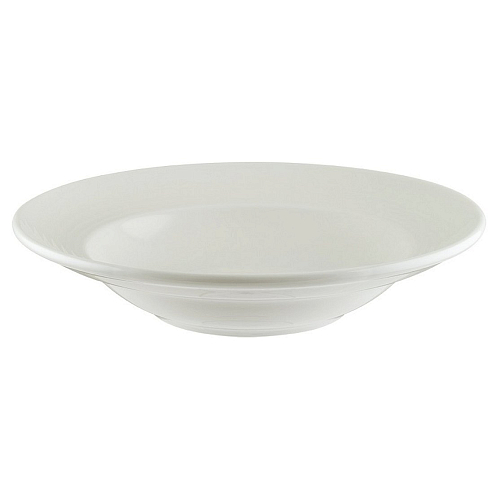 Тарелка d=270 мм. глубокая 450 мл. h=56 мм. Белый, форма Луп узкая полоска /1/6/
