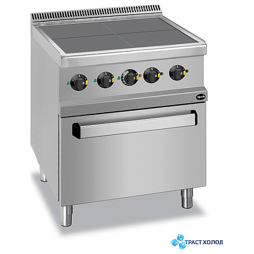 Плита 4 конфорочн.700сер Apach Cook Line APRE-77QFEK