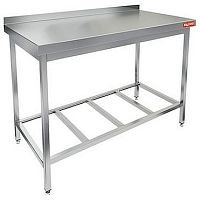 Стол пристенный с бортом и полкой-решеткой HICOLD НСО-14/6БР