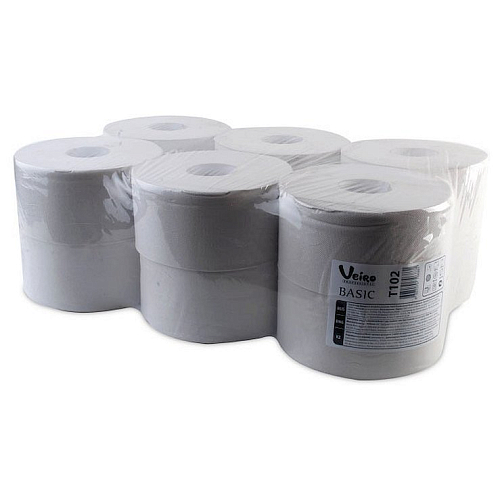 Туалетная бумага 1-сл. 200 м. белая Viero Professional Basic /12/