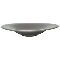 Тарелка d=290 мм. глубокая овальная с широкими полями Артизан Графит /24/