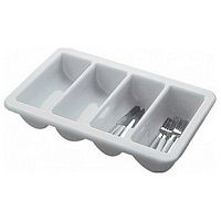 Емкость для столовых приборов 4 секции (серая) /1/12/