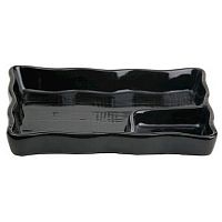 Тарелка с подсоусником 18,5*13,2*2,6 см. Киото Блэк/6/