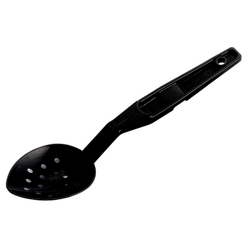 Ложка гарнирная L=28,3 см. перфор., черная,поликарбонат Cambro /1/