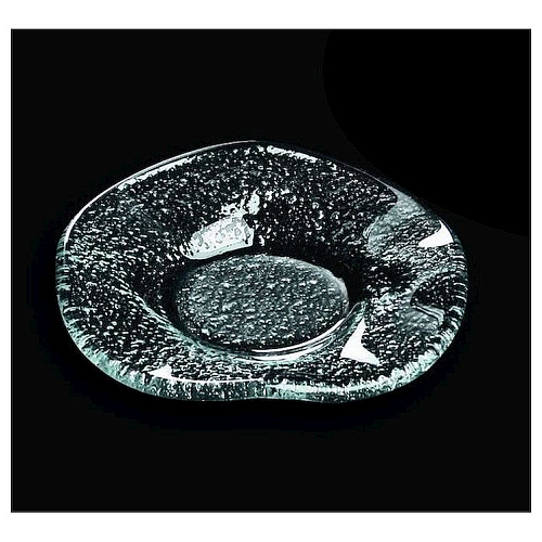 Тарелка d=120 мм. прозрачное стекло 3D /6/24/