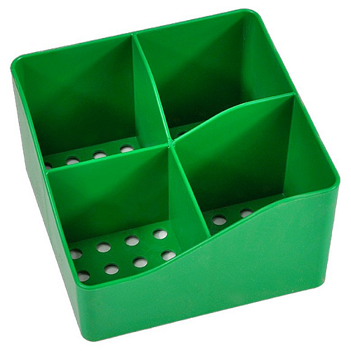 Подставка барная для специй 118*118*70 мм. на 4 предмета, зеленая MGprof /1/
