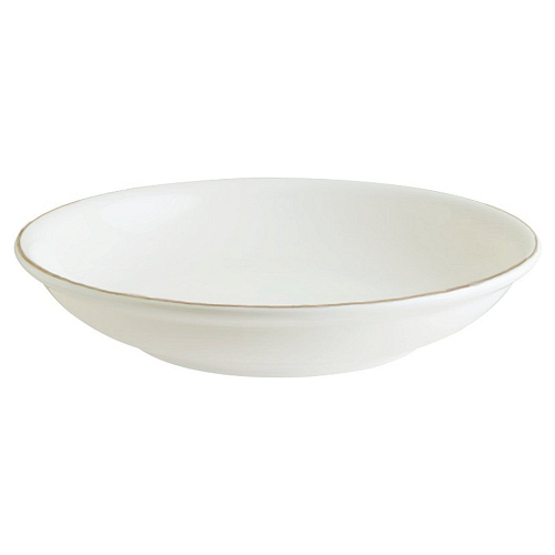 Тарелка d=250 мм. глубокая 1300 мл. h=50 мм. Ретро коричневый край, форма Банкет /1/6/