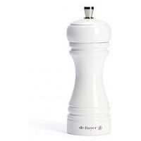 Мельница для соли h=14 см. бук, белая De Buyer /1/6/