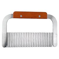 Скребок (разделитель для теста) h=11,5 см. рабочая часть 4,7*18,5 см. нерж. рифленый MGsteel /1/