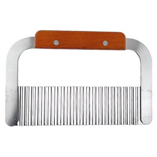 Скребок (разделитель для теста) h=11,5 см. рабочая часть 4,7*18,5 см. нерж. рифленый MGsteel /1/