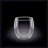 Стакан 300 мл. d=75 мм. h=100 мм. с двойными стенками Термостекло Wilmax /1/60/