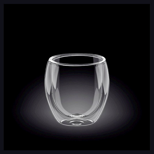 Стакан 300 мл. d=75 мм. h=100 мм. с двойными стенками Термостекло Wilmax /1/60/