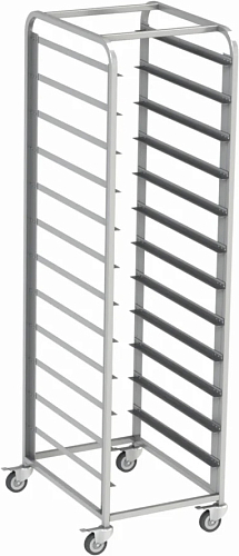 Стеллаж транспортировочный WLBake TR-15 (400х600),сбор.-разб.,н/ж,450х610х1800,загр.по уз.ст.