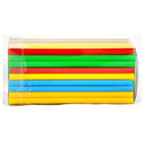 Трубочки коктейльные 0,5*12,5 см. 100 шт/уп. цветные MINI FM /1/6/