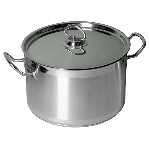 Кастрюля 7,0 л. нерж. d=25,5 см. двойное дно с крышк. (индукция) /1/