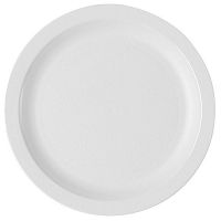 Тарелка с узким ободком 21 см белая,поликарбонат Cambro /1/