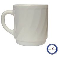 Кружка 300 мл. белая d=80, h=90 мм. штабелир. Трианон New (P9508) /6/36/