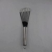 Лопатка 25 см. изогнутая раб. часть 13*6,5 см. нерж. узкая, перфорир. /1/