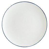 Тарелка d=210 мм. Ретро синий край, форма Гурмэ /1/12/