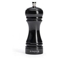 Мельница для соли h=14 см. бук, черная De Buyer /1/6/