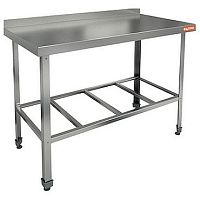 Стол пристенный с бортом с полкой-решеткой HICOLD НСО-14/7Б ЭЦ