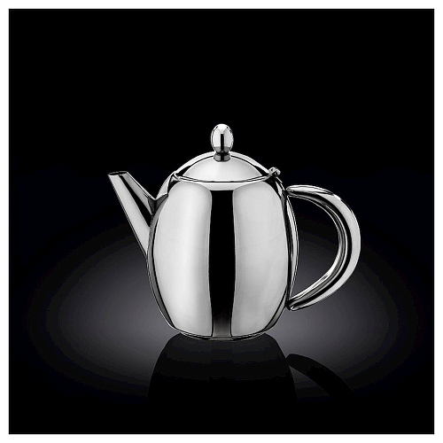 Чайник заварочный 500 мл,нерж с нерж. фильтром и откидной крышкой нерж. Wilmax /1/12/