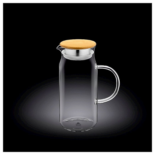 Кувшин 1 л с крышкой бамбук + сетка нерж Thermo Glass /1/18/