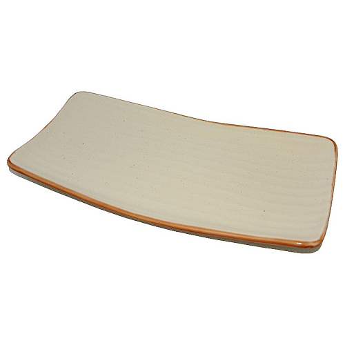 Блюдо прямоугольное 36*30см. Артизан Песок /24/