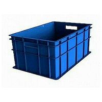 Ящик 600*400*250 мм. прямой, сплошной синий /1/