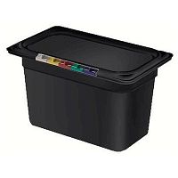 Гастроемкость 1/4 h=150 п/п черная Рс /1/16/