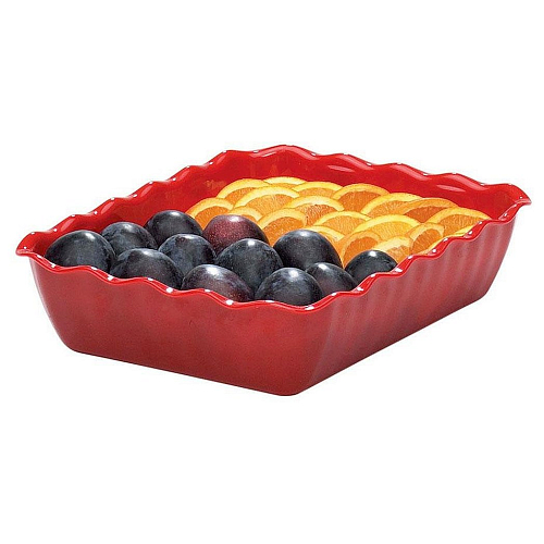 Салатник 4,6 л. 265*335*80 мм прямоугольный красный,поликарбонат Cambro /1/