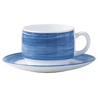 Блюдце d=140 мм. синий край Браш /6/