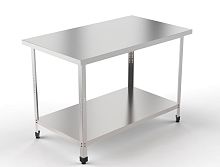 Стол производственный Рест металл СПОП 800/700/850, с+ («Стандарт+», GP, полка сплошная-1шт.)