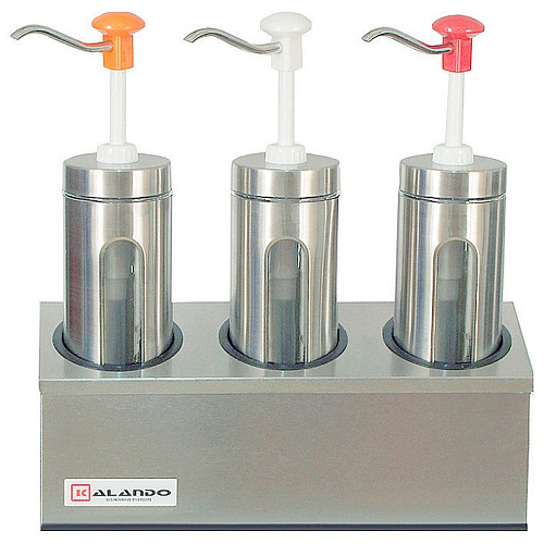 Дозатор для соусов с 3 помпами и 3 емкостями объемом по 2 л Kalando KD006 3 set