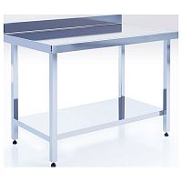 Стол разделочный CRYSPI СРПН Ш (L=700, S=700, H=850-870, Hб=85, ОБ)